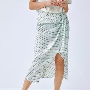 Zara Pokadot Satin Skirt